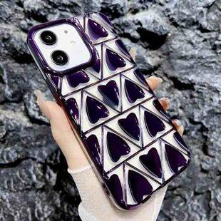 For iPhone 11 Little Love Electroplated Phone Case(Purple)