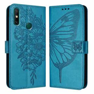 For Huawei Enjoy 20 SE/Y7a 4G/P Smart 2021 Embossed Butterfly Leather Phone Case(Blue)