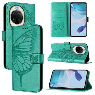 For Huawei nova 14 5G Embossed Butterfly Leather Phone Case(Green)