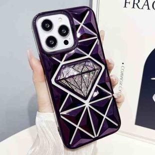 For iPhone 13 Pro Diamond Electroplated Glitter Paper Phone Case(Purple)