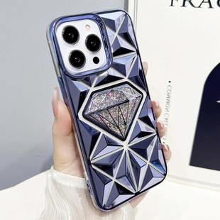 For iPhone 12 Pro Max Diamond Electroplated Glitter Paper Phone Case(Blue)