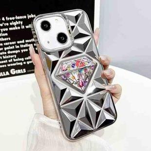For iPhone 14 Diamond Electroplated Diamond Paper Phone Case(Silver)
