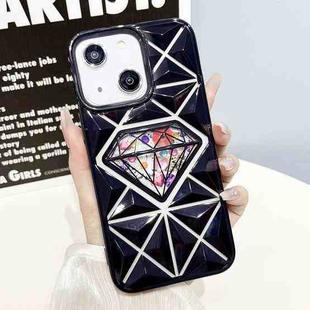 For iPhone 14 Diamond Electroplated Diamond Paper Phone Case(Black)