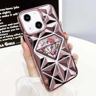 For iPhone 14 Diamond Electroplated Diamond Paper Phone Case(Pink)