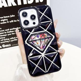 For iPhone 13 Pro Max Diamond Electroplated Diamond Paper Phone Case(Black)