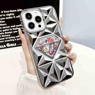For iPhone 12 Pro Diamond Electroplated Diamond Paper Phone Case(Silver)