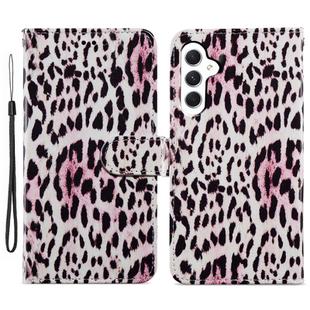 For Samsung Galaxy A05s Painted Pattern Horizontal Flip Leather Phone Case(Leopard)