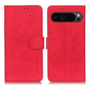 For Google Pixel 10 Pro / 9 Pro KHAZNEH Retro Texture Flip Leather Phone Case(Red)