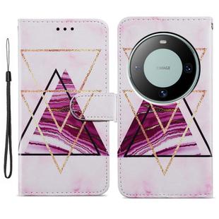 For Huawei Mate 60 Painted Pattern Horizontal Flip Leather Phone Case(Marble)