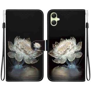 For Samsung Galaxy A05 Crystal Texture Colored Drawing Leather Phone Case(Crystal Peony)
