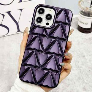 For iPhone 12 Pro Max Little Love Oil Spray Phone Case(Dark Purple)