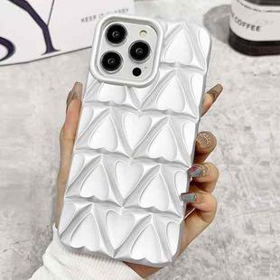 For iPhone 14 Pro Max Little Love Oil Spray Phone Case(White)