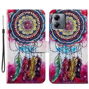 For Motorola Moto G14 Painted Pattern Horizontal Flip Leather Phone Case(Dreamcatcher)