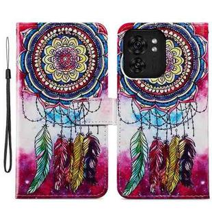 For Motorola Edge 40 Painted Pattern Horizontal Flip Leather Phone Case(Dreamcatcher)