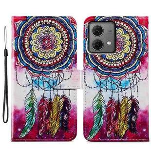 For Motorola Moto G84 Painted Pattern Horizontal Flip Leather Phone Case(Dreamcatcher)