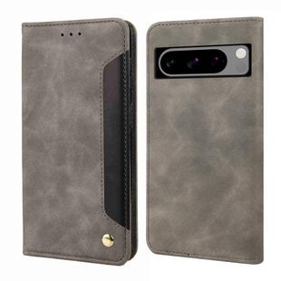 For Google Pixel 8 Skin Feel Splicing Leather Phone Case(Grey)