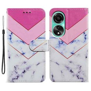 For OPPO A38 4G Painted Pattern Horizontal Flip Leather Phone Case(Smoke Marble)