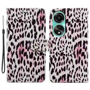 For OPPO A38 4G Painted Pattern Horizontal Flip Leather Phone Case(Leopard)