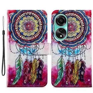 For OPPO A58 4G Painted Pattern Horizontal Flip Leather Phone Case(Dreamcatcher)