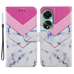 For OPPO A58 4G Painted Pattern Horizontal Flip Leather Phone Case(Smoke Marble)