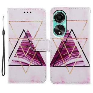 For OPPO A78 4G Painted Pattern Horizontal Flip Leather Phone Case(Marble)