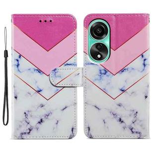 For OPPO A78 4G Painted Pattern Horizontal Flip Leather Phone Case(Smoke Marble)