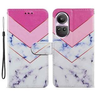 For OPPO Reno10 /10 Pro Global Painted Pattern Horizontal Flip Leather Phone Case(Smoke Marble)