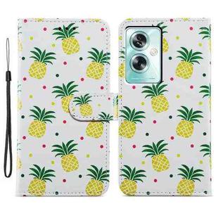 For OPPO A79 5G / A2 5G Painted Pattern Horizontal Flip Leather Phone Case(Pineapple)