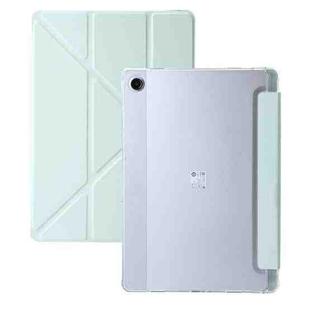 For Samsung Galaxy Tab A9 Clear Acrylic Deformation Leather Tablet Case(Green)