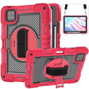 For Xiaomi Pad 7 / 7 Pro 360 Degree Rotation PC Contrast Silicone Tablet Case(Red + Black)