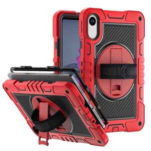 For Xiaomi Redmi Pad 2 360 Degree Rotation PC Contrast Silicone Tablet Case(Red + Black)