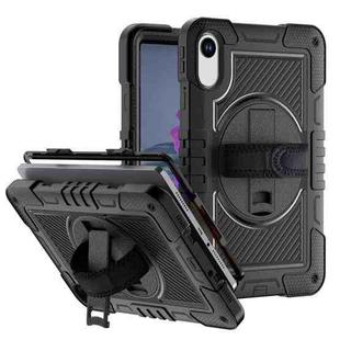 For Xiaomi Redmi Pad 2 360 Degree Rotation PC Contrast Silicone Tablet Case(Black)
