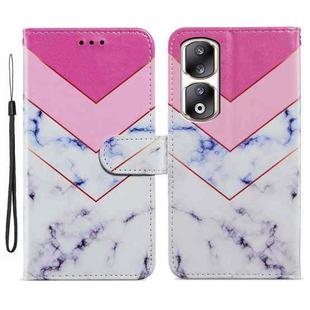 For Honor 90 Pro Painted Pattern Horizontal Flip Leather Phone Case(Smoke Marble)