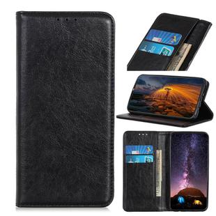 For Google Pixel 8a Magnetic Crazy Horse Texture Horizontal Flip Leather Phone Case(Black)