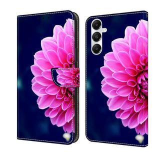 For Samsung Galaxy A05s Crystal 3D Shockproof Protective Leather Phone Case(Pink Petals)