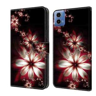 For Motorola Moto G24 Power Crystal 3D Shockproof Protective Leather Phone Case(Fantastic Flower)