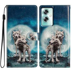 For OPPO A79 5G / A2 5G Colored Drawing Leather Phone Case(Twin Wolves)