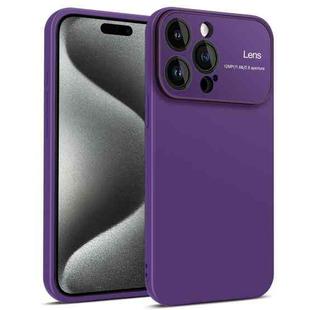 For iPhone 15 Pro Max Laminated Large Window TPU Phone Case(Purple)