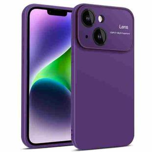 For iPhone 14 Plus Laminated Large Window TPU Phone Case(Purple)