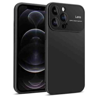 For iPhone 12 Pro Laminated Large Window TPU Phone Case(Black)