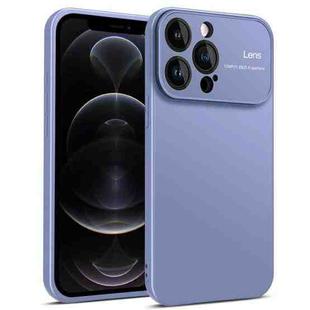 For iPhone 12 Pro Laminated Large Window TPU Phone Case(Blue)