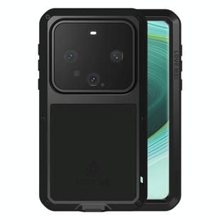 For Huawei Mate 60 Pro / 60 Pro+ LOVE MEI Metal Shockproof Life Waterproof Dustproof Phone Case(Black)