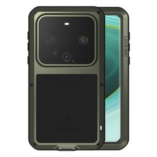 For Huawei Mate 60 Pro / 60 Pro+ LOVE MEI Metal Shockproof Life Waterproof Dustproof Phone Case(Army Green)