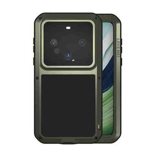 For Huawei Mate 60 LOVE MEI Metal Shockproof Life Waterproof Dustproof Phone Case(Army Green)