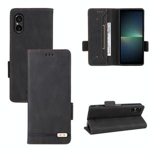 For Sony Xperia 5 V 2023 Magnetic Clasp Leather Phone Case(Black)