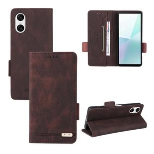 For Sony Xperia 10 VI 2024 Magnetic Clasp Leather Phone Case(Brown)