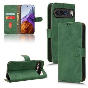 For Google Pixel 9 Pro Skin Feel Magnetic Flip Leather Phone Case(Green)