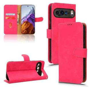 For Google Pixel 9 Pro Skin Feel Magnetic Flip Leather Phone Case(Rose Red)