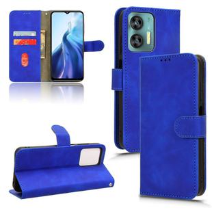 For Oukitel C35 / C36 Skin Feel Magnetic Flip Leather Phone Case(Blue)