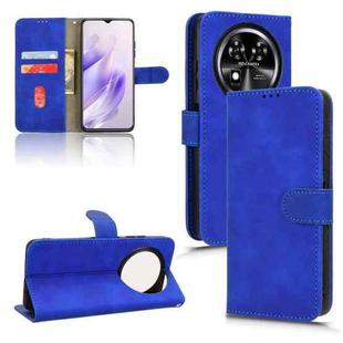 For Oukitel C37 Skin Feel Magnetic Flip Leather Phone Case(Blue)